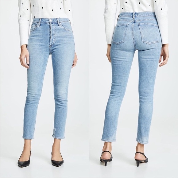 AGOLDE Nico High Rise Slim Fit Jeans in Embark 26 - Picture 1 of 10